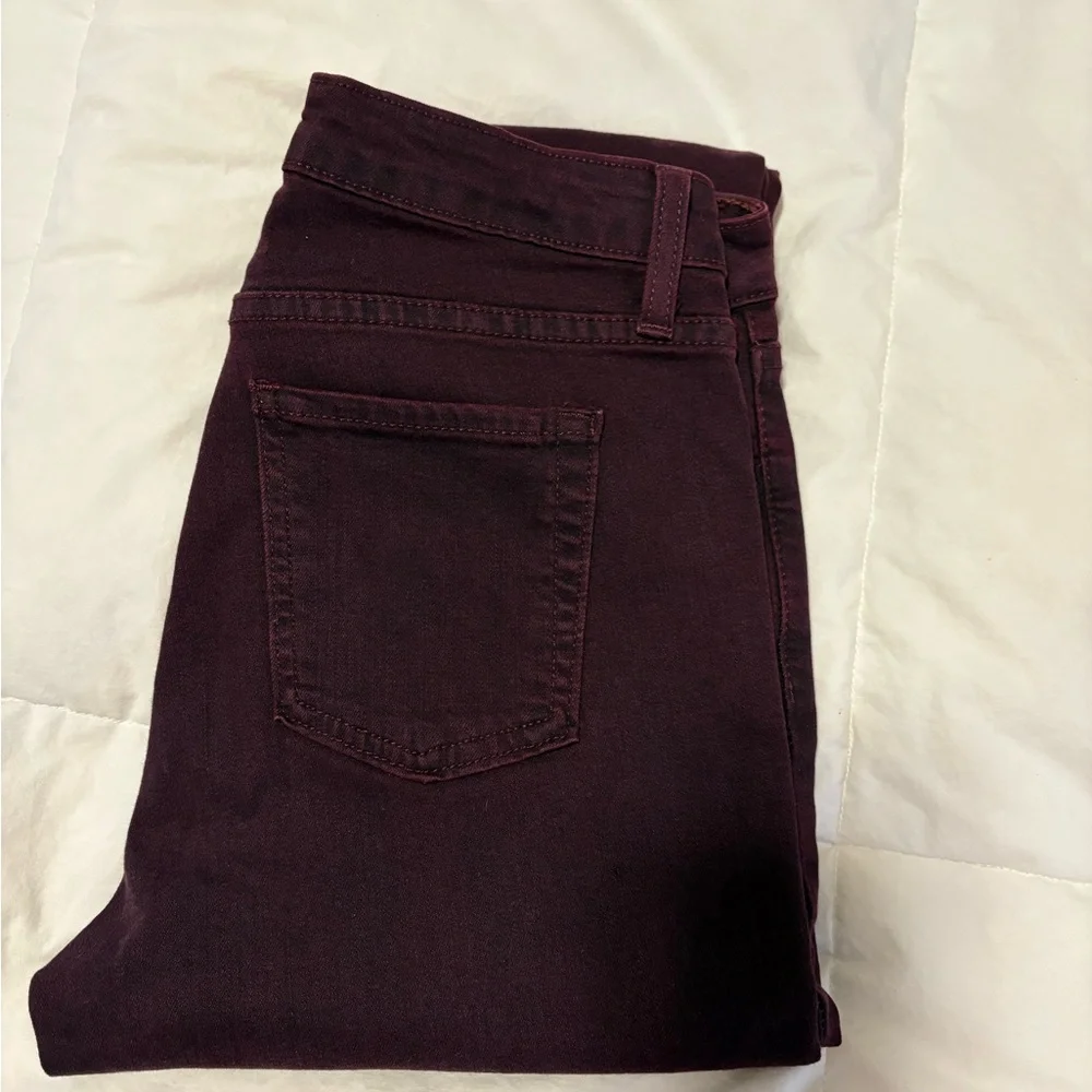Just Black High Rise Burgundy Jeans - Picture 4 of 5
